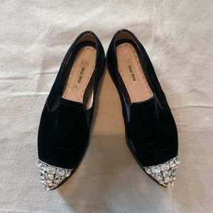AUTHENTIC MIU MIU EMBELLISHED CAP-TOE SNEAKERS !!